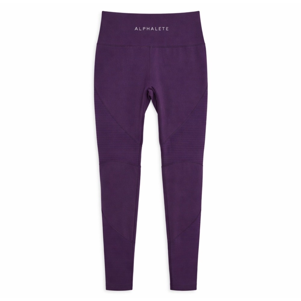 Alphalete Revival Leggings Small Purple Noir Seamless High Waisted